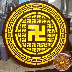 Mua Hộp Đèn Hào Quang Phật Giáo Chữ Vạn Đẹp, Giá Rẻ HĐHQ003 - Giao Hàng Toàn Quốc
