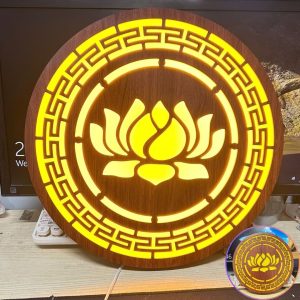Bộ Sưu Tập Hộp Đèn Hào Quang Sen Vàng HĐHQ001 - Xu Hướng Trang Trí Phòng Thờ Hiện Đại