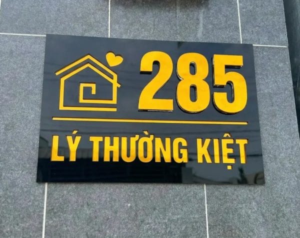 Biển số nhà mica