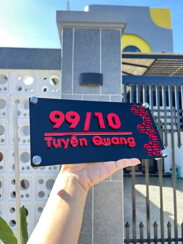 biển số nhà mica 3D