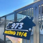 Bảng số nhà mica đen  họa tiết nổi 3D  BSN10