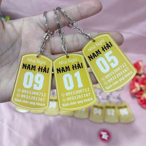 Alternative view of 🚀 Tuyệt Chiêu Giảm 90% Tình Trạng Quên Pass Wifi Với Móc Khóa Số Phòng Tích Hợp QR Code_MK106 |In Logo Lấy Liền, Giá Gốc Tại Xưởng
