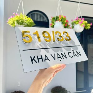 Biển, Bảng Số Nhà BSN104 Alcorest Nhũ Bạc Sang Trọng Nâng Tầm Không Gian, Xu Hướng Trang Trí Ngoại Thất Hiện Đại