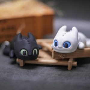 Móc Khóa Toothless & Light Fury cực đáng yêu đeo balo, túi sách chất liệu in 3D| ACE DECOR