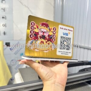 Alternative view of Bảng Mã Qr Code Alu Vàng Gương In Uv Sắc Nét - Tạo Điểm Nhấn Tinh Tế Cho Cửa Hàng - Thiết Kế Theo Yêu Cầu