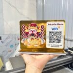 Bảng Mã Qr Code Alu Vàng Gương In Uv Sắc Nét - Tạo Điểm Nhấn Tinh Tế Cho Cửa Hàng - Thiết Kế Theo Yêu Cầu