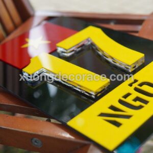 Alternative view of Bảng Số Nhà Mica Vàng Kích Thước 16X25 Chuẩn Quy Định Tại Sóc Trăng