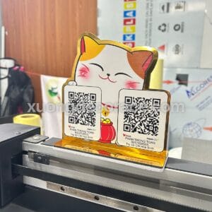 Alternative view of Biển Qr Code Alu Gương In Uv Mèo Thần Tài Theo Yêu Cầu Giá Rẽ
