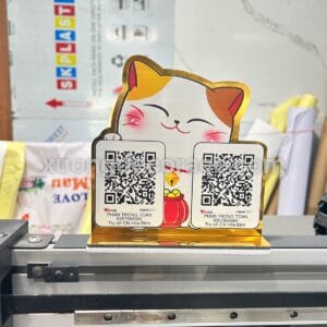 Biển Qr Code Alu Gương In Uv Mèo Thần Tài Theo Yêu Cầu Giá Rẽ