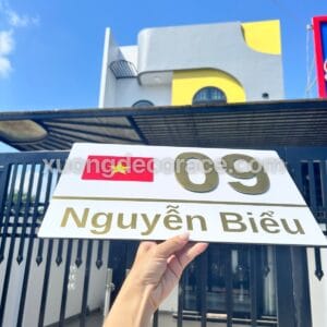 Alternative view of Biển Số Nhà Alu Gương In Uv Số Nổi 3Mm -Bền Bỉ Dưới Mọi Thời Tiết, Sáng Bóng Mãi Với Thời Gian - Miễn Phí Thiết Kế Giao Hàng Toàn Quốc | Ace Decor