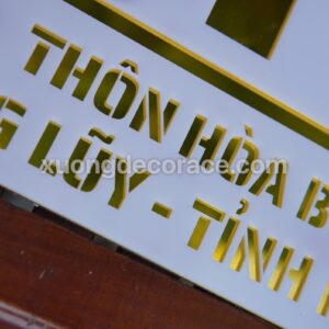 Alternative view of Biển Số Nhà Alu Trắng Khắc Âm Chữ Gương Nổi Bật Họa Tiết Bảng Đồ Việt Nam – Sự Kết Hợp Hoàn Hảo Giữa Hiện Đại Và Đẳng Cấp Cho Kiến Trúc Thời Thượng Tại Đồng Tháp