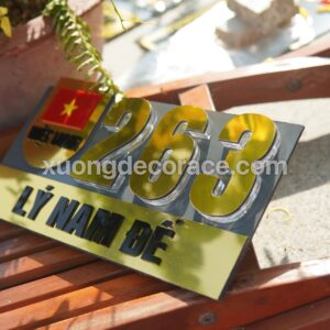 Alternative view of Biển Số Nhà Alu Xám Họa Tiết Lá Cờ Việt Nam Nổi 3D Kích Thước 20X30– Giải Pháp Trang Trí Mặt Tiền Đẳng Cấp Tại Gia Lai - Miễn Phí Thiết Kế Giá Tận Xưởng