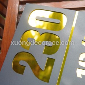 Alternative view of Biển Số Nhà Cao Cấp Nền Alu Xám Chữ Gương – Công Nghệ Khắc Âm Tạo Điểm Nhấn Sang Trọng - Hổ Trợ Lên Mẫu Theo Yêu Cầu Ship Toàn Quốc Tại Bến Tre