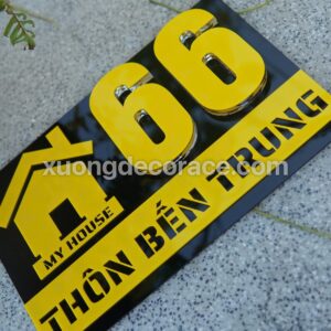 Alternative view of Biển Số Nhà Số Nổi Mica Kết Hợp Khắc Âm 2 Lớp Tên Đường Cao Cấp Tại Long An – Gia Công Chuyên Nghiệp, Độ Bền Vượt Trội