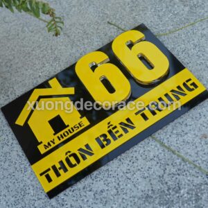 Biển Số Nhà Số Nổi Mica Kết Hợp Khắc Âm 2 Lớp Tên Đường Cao Cấp Tại Long An – Gia Công Chuyên Nghiệp, Độ Bền Vượt Trội