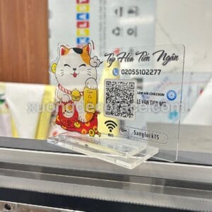 Alternative view of Đặt Làm Bảng Qr Mèo May Mắn Dễ Thương Thu Hút Tài Lộc