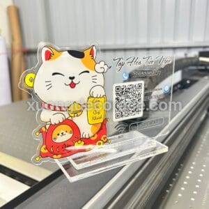 Đặt Làm Bảng Qr Mèo May Mắn Dễ Thương Thu Hút Tài Lộc