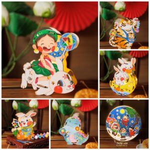 Lòng Đèn Trung Thu Gỗ Bé Tự Tô Màu.sản Phẩm Quà Tặng Phụ Hợp Cho Các Bé Vừa Học Vừa Chơi