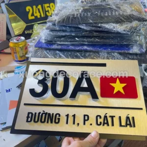 Mẫu Bảng Số Nhà Hiện Đại Chất Liệu Ngoài Trời Chống Mọi Thời Tiết Chống Rỉ Sét Thiết Kế Theo Yêu Cầu Tại Quảng Nam