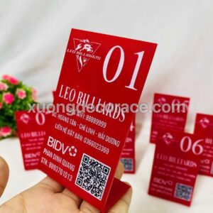 Alternative view of Thẻ Bàn Mica Tích Hợp Qr Code – Giải Pháp Quản Lý Bàn & Thanh Toán Thông Minh