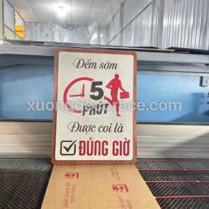 Alternative view of Tranh Động Lực Gỗ Khắc Lazer In Uv: Bền -Đẹp - Sang Kích Thước 20X30: Nâng Tầm Không Gian Làm Việc