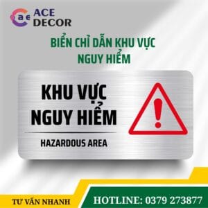 Alternative view of Bảng Biển Cảnh Báo Khu Vực Nguy Hiểm Chuẩn Quy Định An Toàn Chất Liệu Alu Chống Gỉ, Chịu Nhiệt