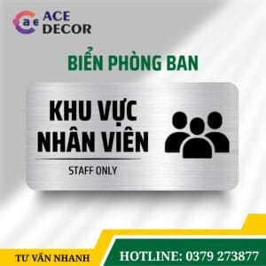 Alternative view of Bảng Chỉ Dẫn Khu Vực Nhân Viên - Biển Mica Alu Đẹp Hiện Đại
