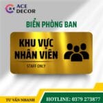 Bảng Chỉ Dẫn Khu Vực Nhân Viên - Biển Mica Alu Đẹp Hiện Đại