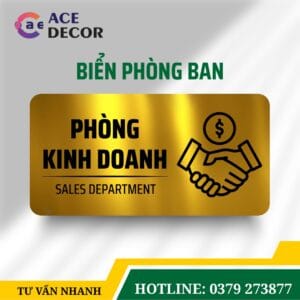 Alternative view of Bảng Tên Phòng Kinh Doanh Sang Trọng - Biển Phòng Ban Alu Mica Cao Cấp Cho Công Ty