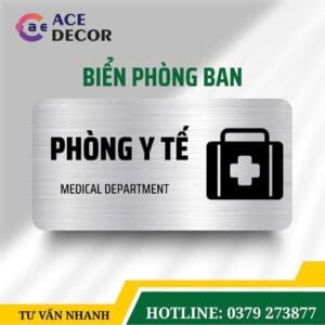 Bảng Tên Phòng Y Tế In Uv Sắc Nét - Biển Chỉ Dẫn Alu Mica Đẹp Cho Trường Học, Văn Phòng