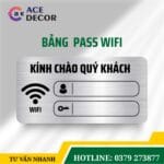 Bảng Thông Tin Mật Khẩu Password Wifi Quán Cafe, Trà Sữa, Văn Phòng Chất Liệu Mica Khắc Laser Đẹp