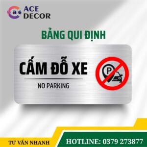 Alternative view of Biển Báo Cấm Đỗ Xe Tiêu Chuẩn - Bảng Cấm Alu Mica In Uv Nổi Bật, Gia Công Theo Yêu Cầu