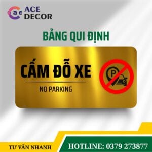 Biển Báo Cấm Đỗ Xe Tiêu Chuẩn - Bảng Cấm Alu Mica In Uv Nổi Bật, Gia Công Theo Yêu Cầu