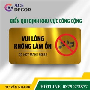 Alternative view of Biển Báo Giữ Trật Tự, Không Được Làm Ồn - Mica/Alu In Uv Sắc Nét, Lấy Ngay.