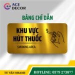 Biển Báo Khu Vực Được Hút Thuốc (Smoking Area) - Bảng Alu Mica Cho Văn Phòng, Xí Nghiệp