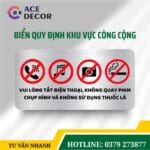 Biển Báo Vui Lòng Không Quay Phim Chụp Hình (No Camera / No Photo) Bằng Alu, Mica Dán Tường Dễ Dàng