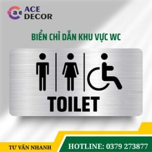 Biển Chỉ Dẫn Khu Vực Wc Toilet Nam Nữ Bằng Gỗ, Mica, Alu Cao Cấp Sang Trọng | Xưởng Decor Ace