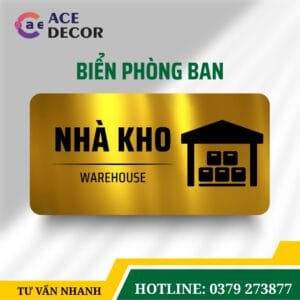 Biển Chỉ Dẫn Nhà Kho Vật Tư - Bảng Phòng Ban Alu Mica Đẹp, Không Bong Tróc