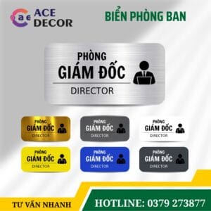 Biển Chỉ Dẫn Phòng Giám Đốc Cao Cấp - Làm Bảng Phòng Ban Alu Mica Theo Đơn Đặt Hàng