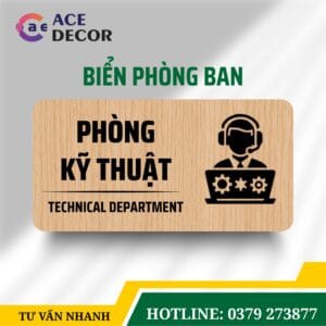 Alternative view of Biển Chỉ Dẫn Phòng Kỹ Thuật Giá Tốt - Bảng Tên Alu Mica Cho Nhà Máy, Xưởng Sản Xuất