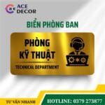 Biển Chỉ Dẫn Phòng Kỹ Thuật Giá Tốt - Bảng Tên Alu Mica Cho Nhà Máy, Xưởng Sản Xuất