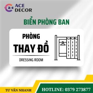 Alternative view of Biển Chỉ Dẫn Phòng Thay Đồ Cao Cấp - Bảng Mica Acrylic Cho Spa, Phòng Gym, Hồ Bơi