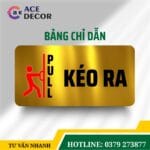 Biển Nhắc Cửa Kéo Ra (Pull) In Uv Sắc Nét - Bảng Mica Alu Chỉ Dẫn Cửa Kính Giá Tốt