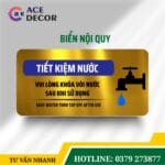 Biển Nhắc Nhở Tiết Kiệm Nước Chất Liệu Alu Mica Theo Yêu Cầu Cho Văn Phòng, Nhà Xưởng, Trường Học