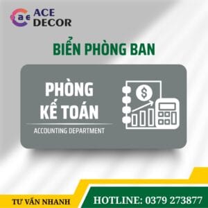 Alternative view of Biển Phòng Kế Toán Alu Mica Chống Nước - In Uv Nổi Bật Kích Thước Theo Yêu Cầu