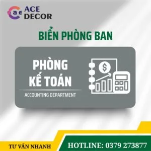 Alternative view of Biển Phòng Kế Toán Alu Mica Chống Nước - In Uv Nổi Bật Kích Thước Theo Yêu Cầu