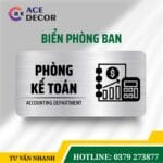 Biển Phòng Kế Toán Alu Mica Chống Nước - In Uv Nổi Bật Kích Thước Theo Yêu Cầu