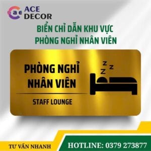 Alternative view of Biển Phòng Nghỉ Nhân Viên – Biển Phòng Ban Chất Liệu Alu Mica Phù Hợp Văn Phòng, Nhà Máy, Xưởng Sản Xuất | Ace Decor