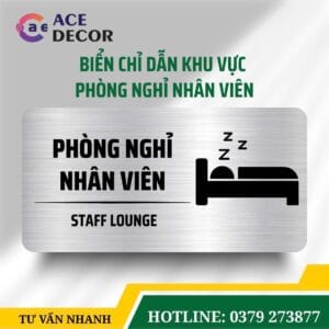 Biển Phòng Nghỉ Nhân Viên – Biển Phòng Ban Chất Liệu Alu Mica Phù Hợp Văn Phòng, Nhà Máy, Xưởng Sản Xuất | Ace Decor