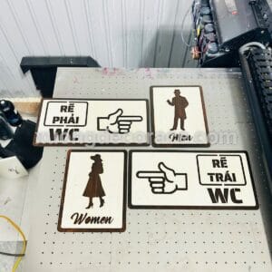 Biển Toilet Wc Gỗ Decor Trang Trí - Giải Pháp Trang Trí Không Gian Thông Tin Nâng Tầm Không Gian Cửa Hàng Quán Ăn